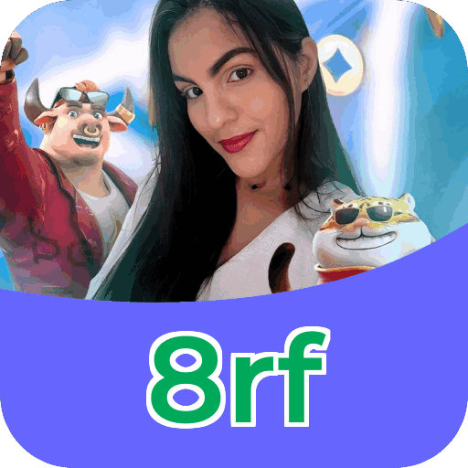 Interface do aplicativo 8rf mostrando jogos disponíveis no iOS e Android